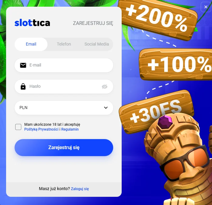 slottica casino login