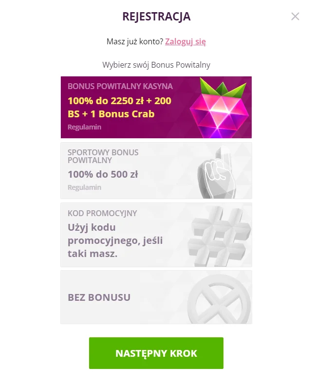 Malina casino logowanie